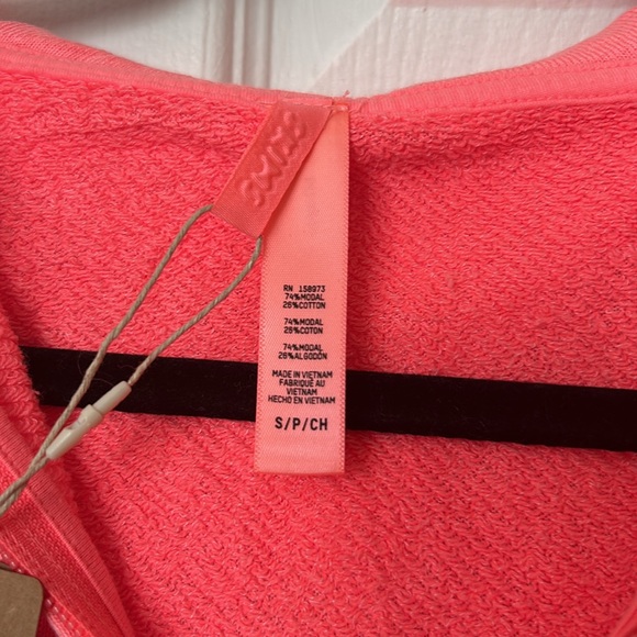 NWT Skims French Terry Zip Up Hoodie - Coral - S - Picture 5 of 6